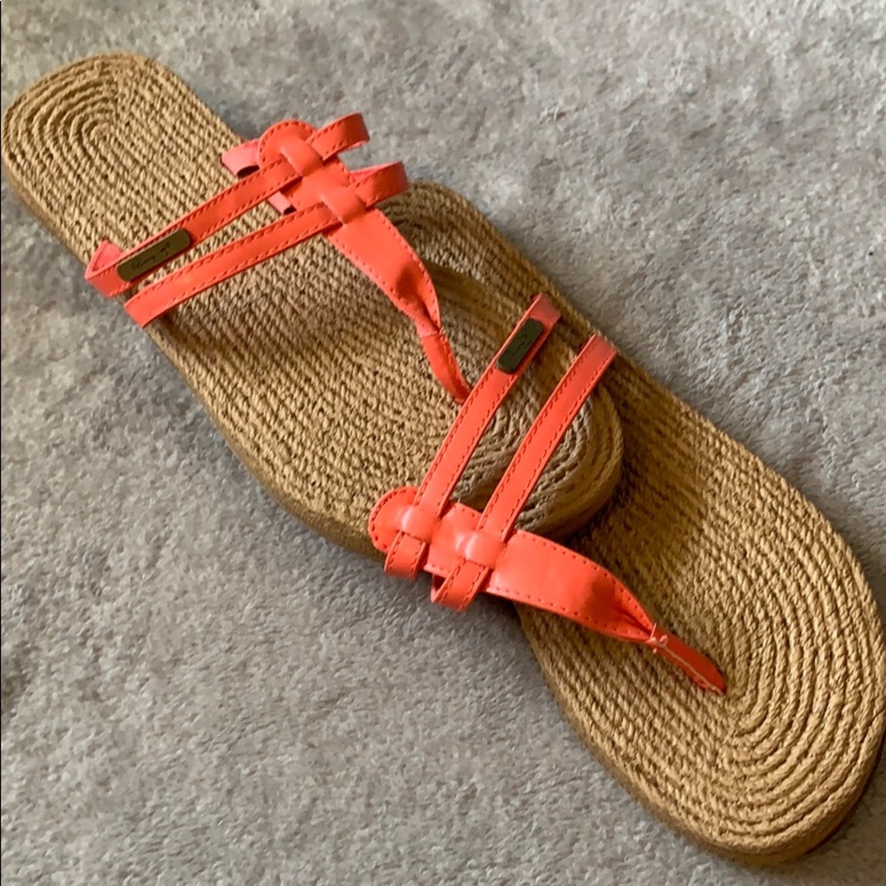 NWOT Panama Jack Orange & “Wicker” Sandal